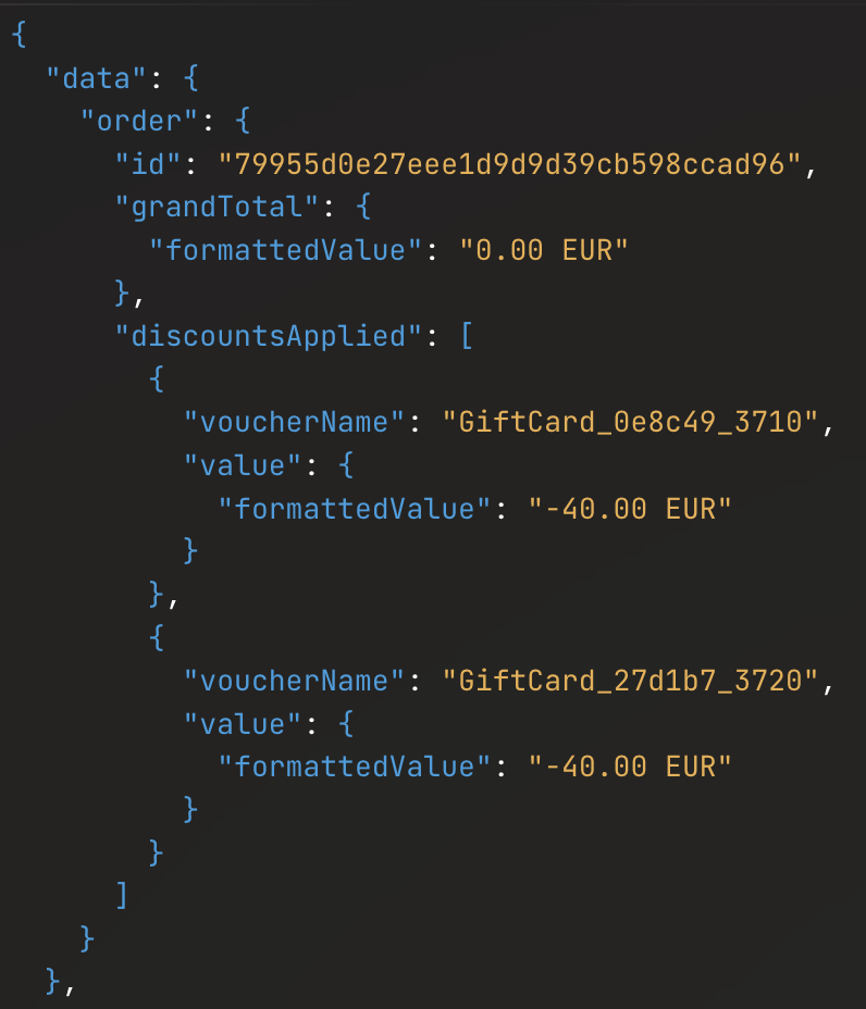 Integrations API - discounts applied / grand total zero